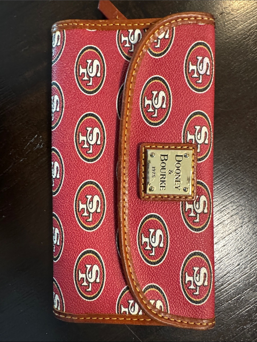 Dooney & Bourke Red & Brown San Francisco 49ers Wallet Phone Case